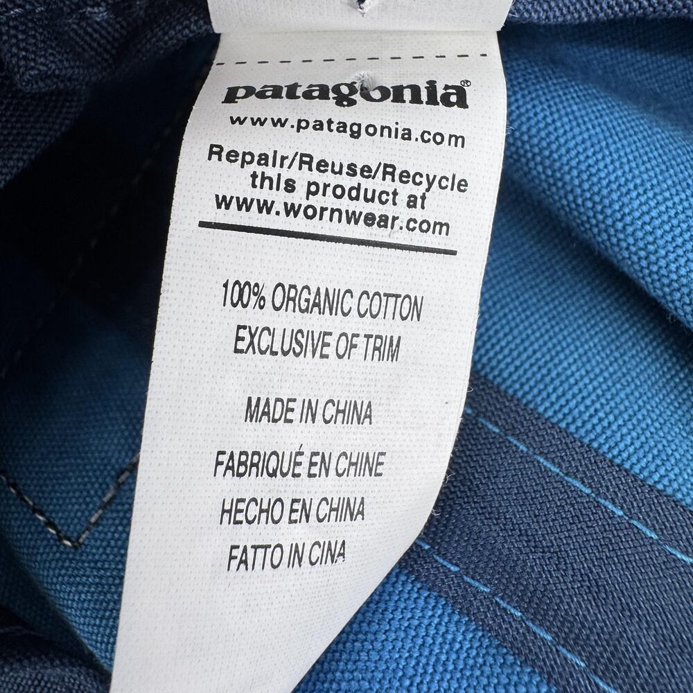 Patagonia P6 Label Trad Cap Blue Organic Cotton Strapback Hat Adult - Picture 7 of 11